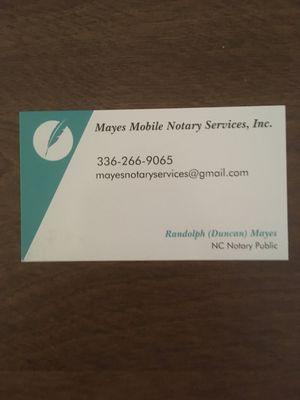 Mayes Mobile Notary Services, Inc.