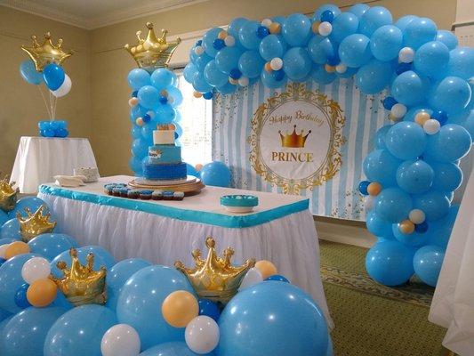 An AMAZING balloon decoration for a East Indian 1st Birthday celebration at Don Eaves Heritage House Arts & Civic Center