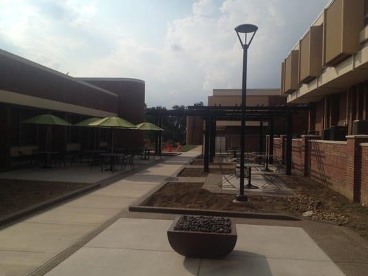 Progress photo of work being done at the PSNK Caf Courtyard.  Still to come....equipment screen and plantings!