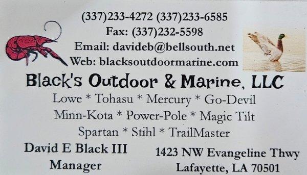 Black's Outdoor and Marine, LLC