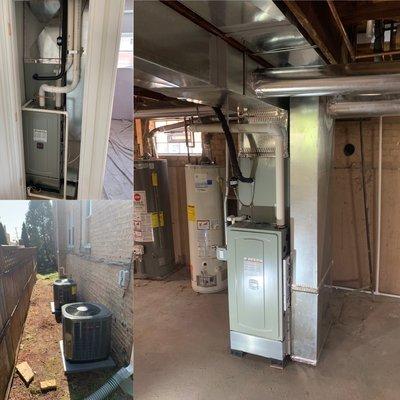 New furnaces and ACs installation