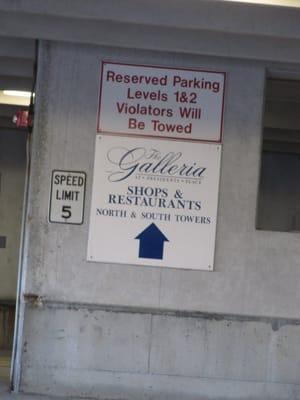 reserved parking on the first 2 floors 3/2011