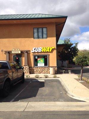 Exterior of the Subway right off 8 East ramp