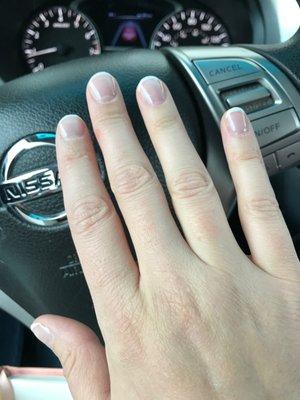 Day 5 of a gel French manicure with technician Steve.