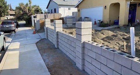 Block wall Construction