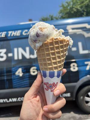 Summer flavors in a waffle cone!