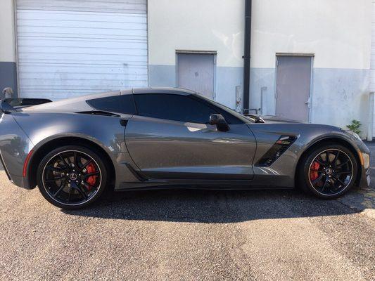 2015 Chevrolet Corvett Z06 5% tint 50% on the windshield.