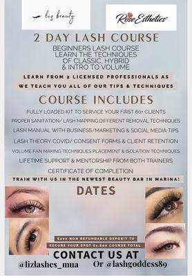 Eyelash Extension Courses Available