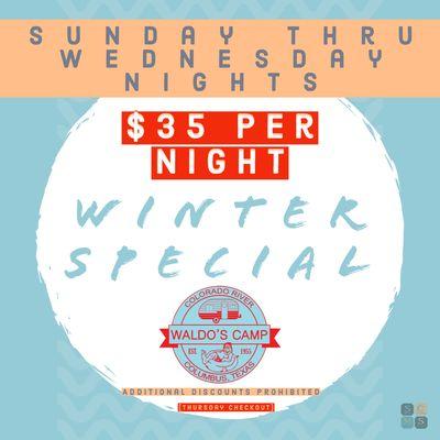 RV Camp Winter Special