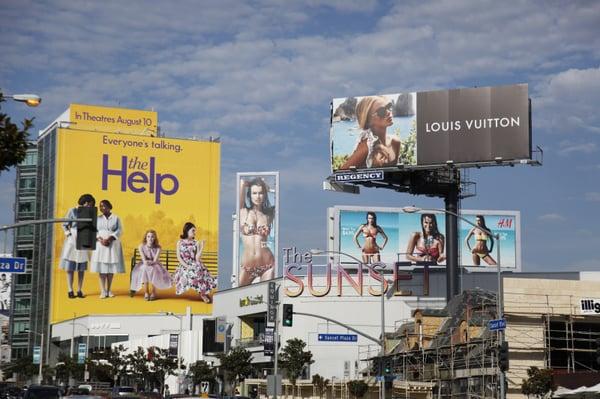 Billboards on the Sunset Strip (Sunset Blvd in West Hollywood)