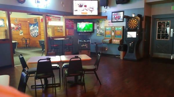 Improved atmosphere, new pool tables,TVs, Floors, good place.