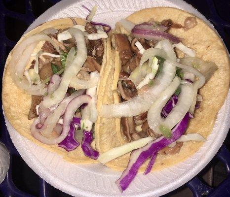 Mixed pork tacos