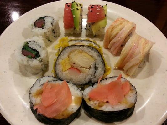 $11.95 - Buffet - 2 Stars Overall - (Sushi - 2 Stars) - (Hibachi - 3 Stars) Individual items range from 2 to 4 Stars