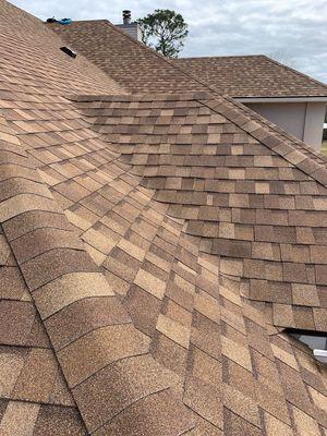 Job Completed 2/26/2021 Atlas Pinnacle shingles in the color Morning Harvest