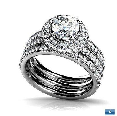 Diamond Halo Engagement Ring