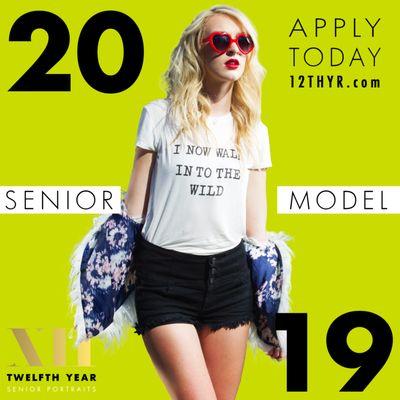 Now accepting applications for our Class of 2019 High School Senior Portrait Models