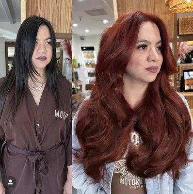 Color and extensions by Extension specialist Franco