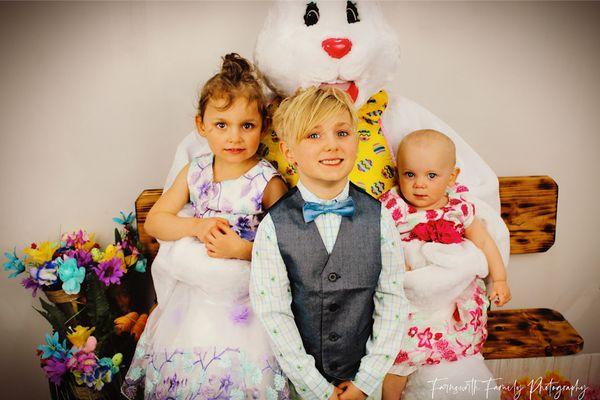 Easter Bunny Pictures $25 for 15 minutes includes digital copies and print release. Printing packages sold separately!