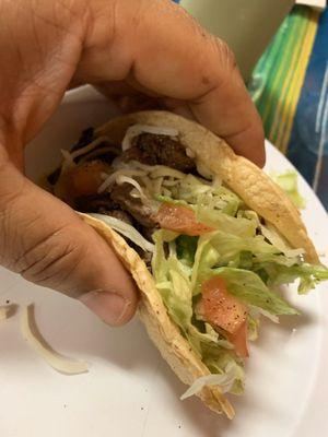 Traditional Mexican Steak taco..