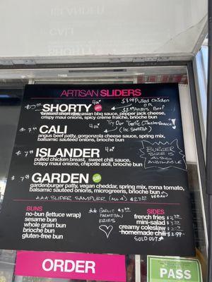 Slider menu