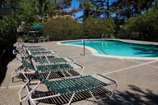 Lounging by the pool