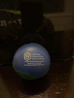 Stress Ball- Don't Stress just contact  CAPITAL STRATEGIC SOLUTIONS the will manage all your stress