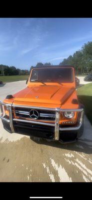 Mercedes G Wagon exterior wash, after results.