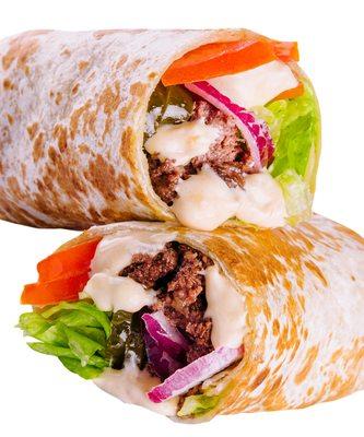 Beef Shawarma Wrap
(Beef, cabbage, pickles, cucumber, tomato, korean carrot, house sauce)