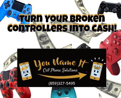 We buy broken controllers!