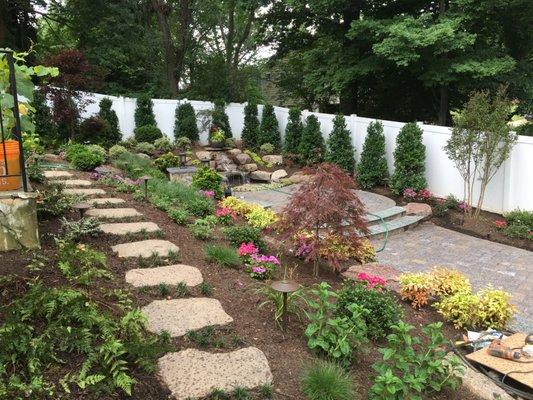 Step stone Walkway and landscaping