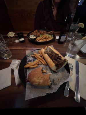 Cheese Steak and fries