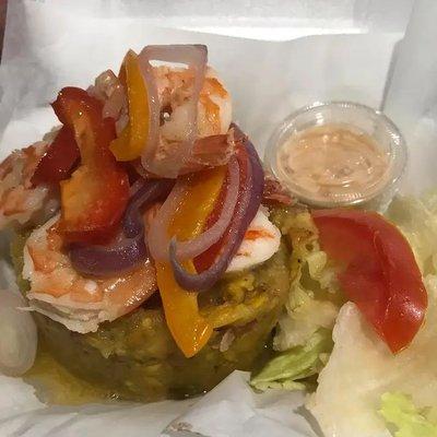 Mofongo con Camarones / Mofongo with Shrimp