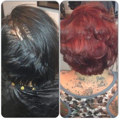 Before & After.. Same visit, color transformation!