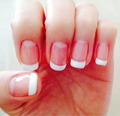 My real nails with gel French manicure