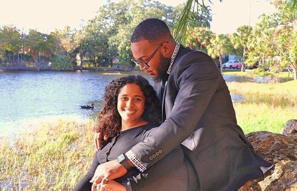 Couple by the lake