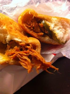 New pulled pork kolaches.  With or without jalapeños.  It's good, wish there was more meat though.  It's Demetris BBQ.