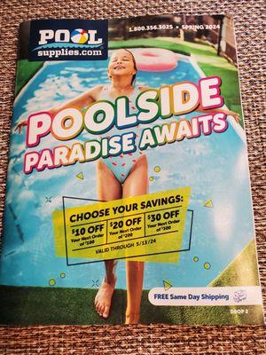 A New Catalog for Summer Pools is here in My mailbox.   4/9/2024