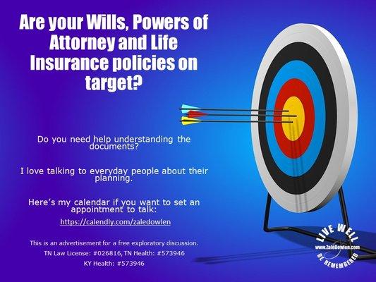 Are your Wills, Powers of Attorney, and Long-term Care goals on target?