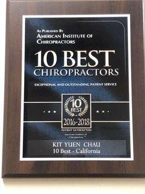 Dr Chau is one of the 10 best chiropractors in California! Call him!