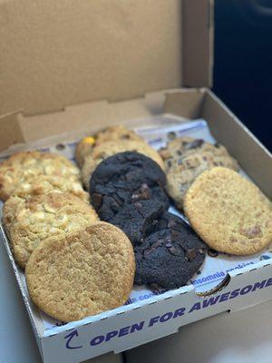 Snickerdoodle Cookie, Classic with M&M's, Chocolate Chunk Cookie, White Chocolate Macadamia Cookie, Double Chocolate Chunk Cookie