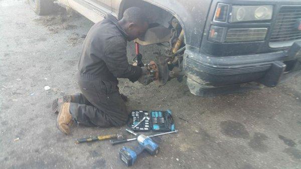 Wheel bearing work