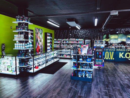 One of the biggest smoke shops you'll find with a completely new remodel that is so fresh and current