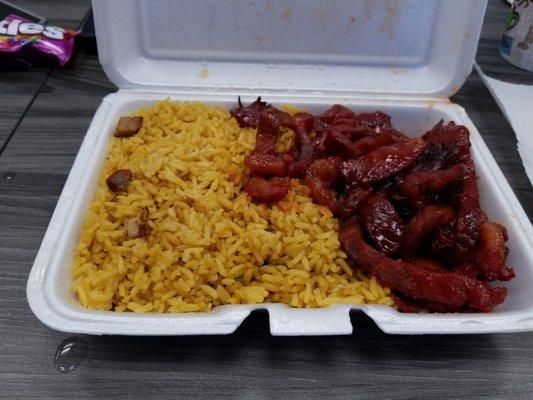 Boneless spare rib with pork fried rice