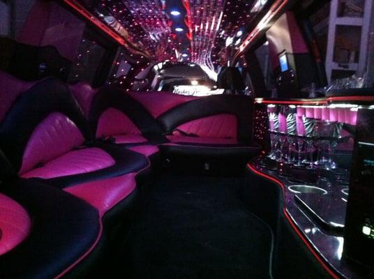 Interior of Pink Limo