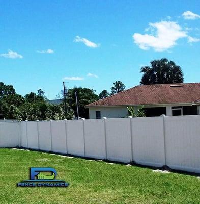 Sturdy, pro-grade PVC vinyl privacy fencing available from Fence Dynamics.  Contact us today at 941-697-4448 to schedule your...