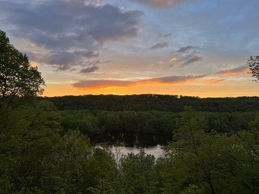 View from our suite at sunset