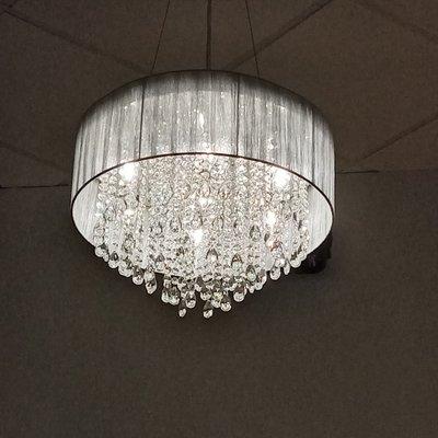 Beautiful chandelier in waiting room area