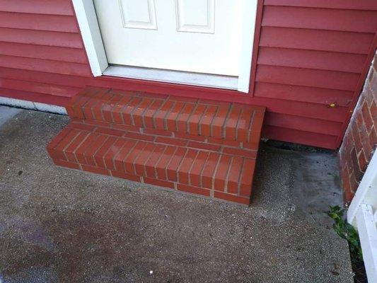 New brick steps at your front door! We restore them too!