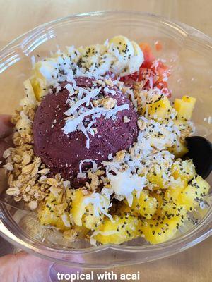 Tropical Acai bowl medium.