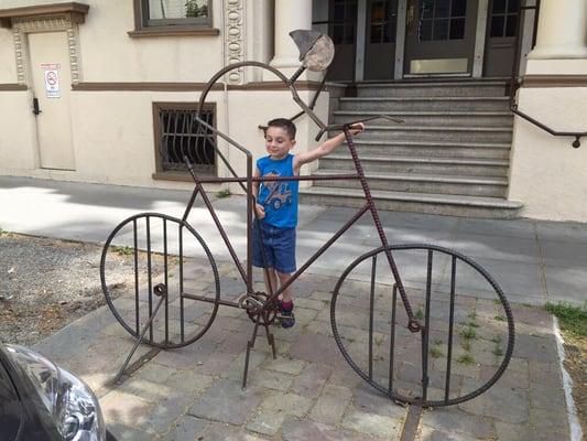 Cool bike rack.